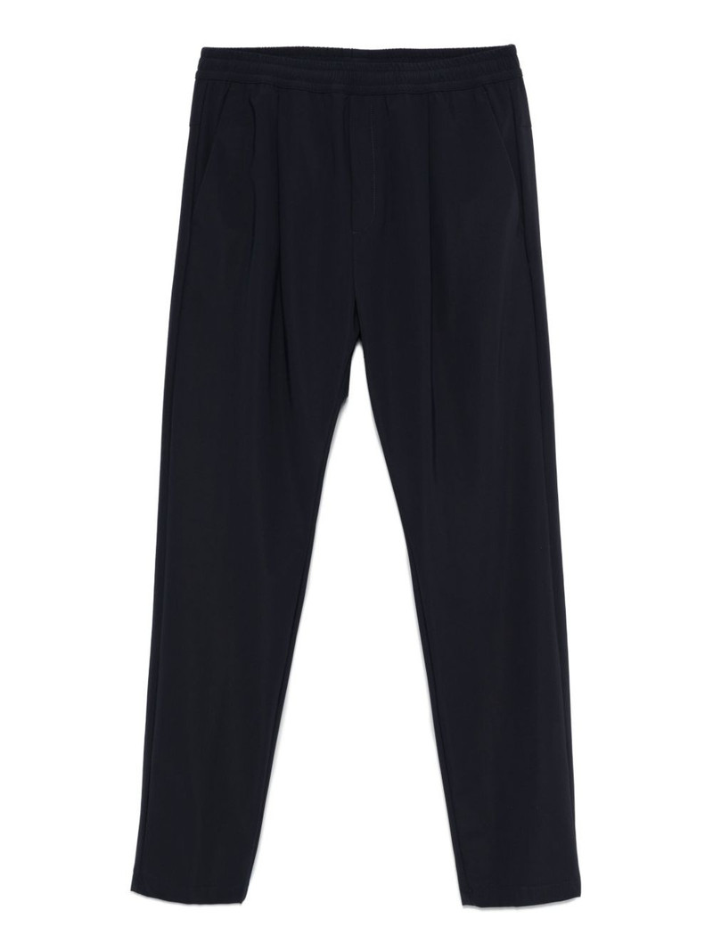 elastic-waistband trousers 1