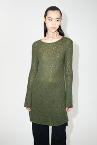 OUR LEGACY｜DRESSES (TWO FACE DRESS MOOR GREEN (W4236TM) Our Legacy Two Face Dress Moor Green Crochet | REVERSIBLE