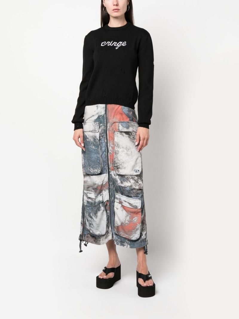 GCDS Cringe Sweater distressed-effect jumper outlook
