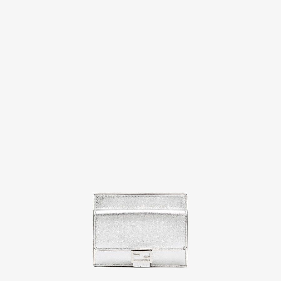 Silver leather cardholder - 1