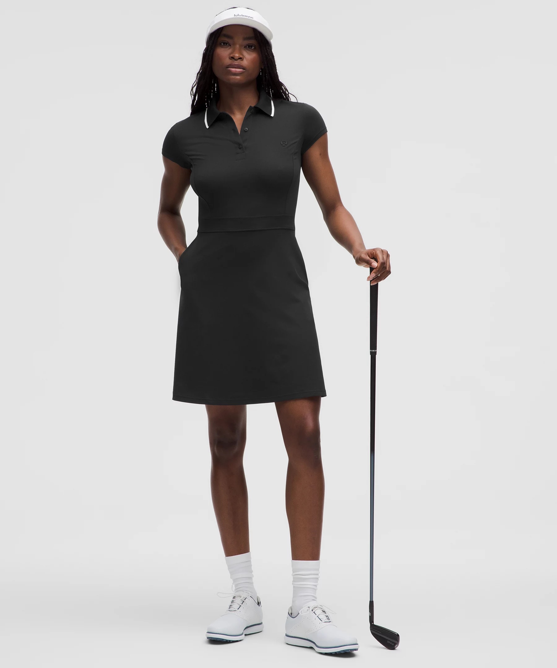 Pique Short-Sleeve Golf Polo Dress - 1