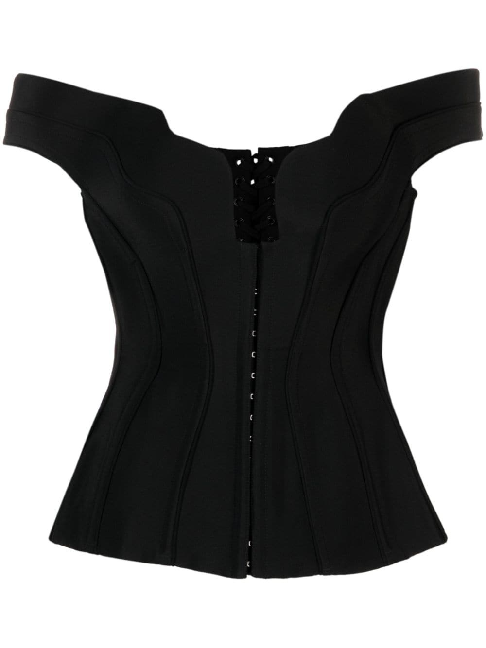 Impossible Neckline off-shoulder corset - 1