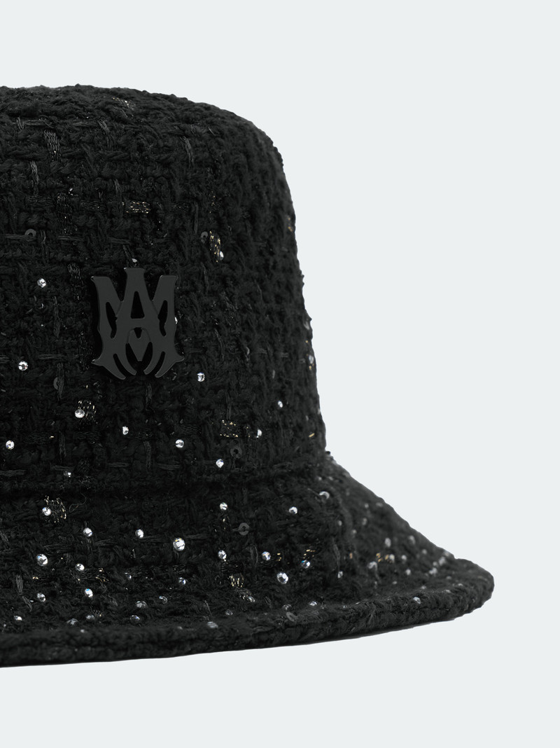 AMIRI CRYSTAL BOUCLE BUCKET HAT outlook