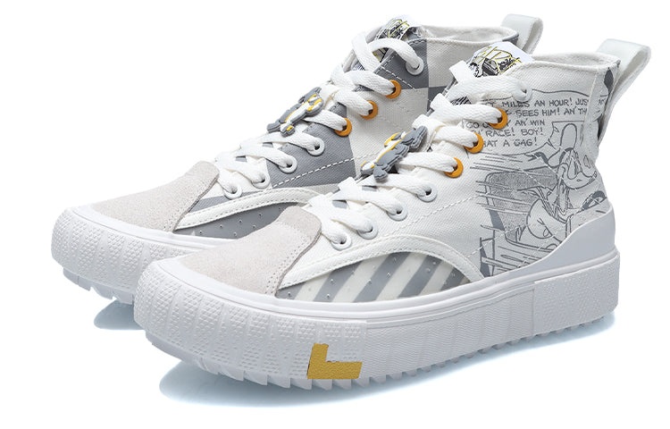 (WMNS) Li-Ning Classic Canvas Hi x Disney 'White Grey' AGCR180-3 - 4