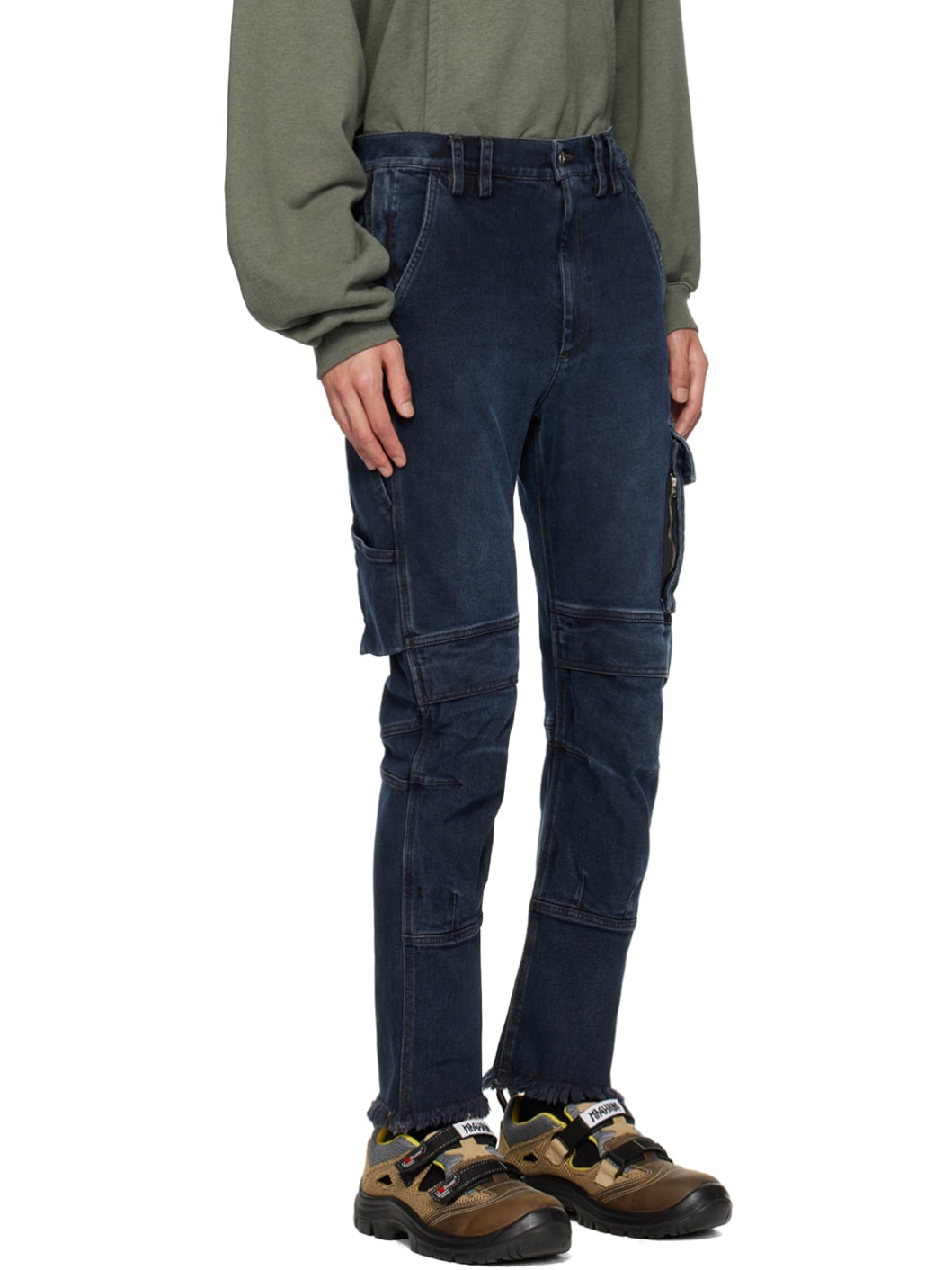 Blue Cropped Jeans - 2