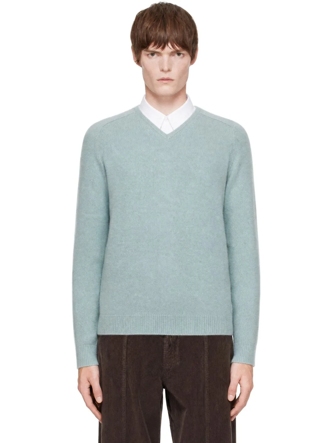 Green Racoon V-Neck Sweater - 1