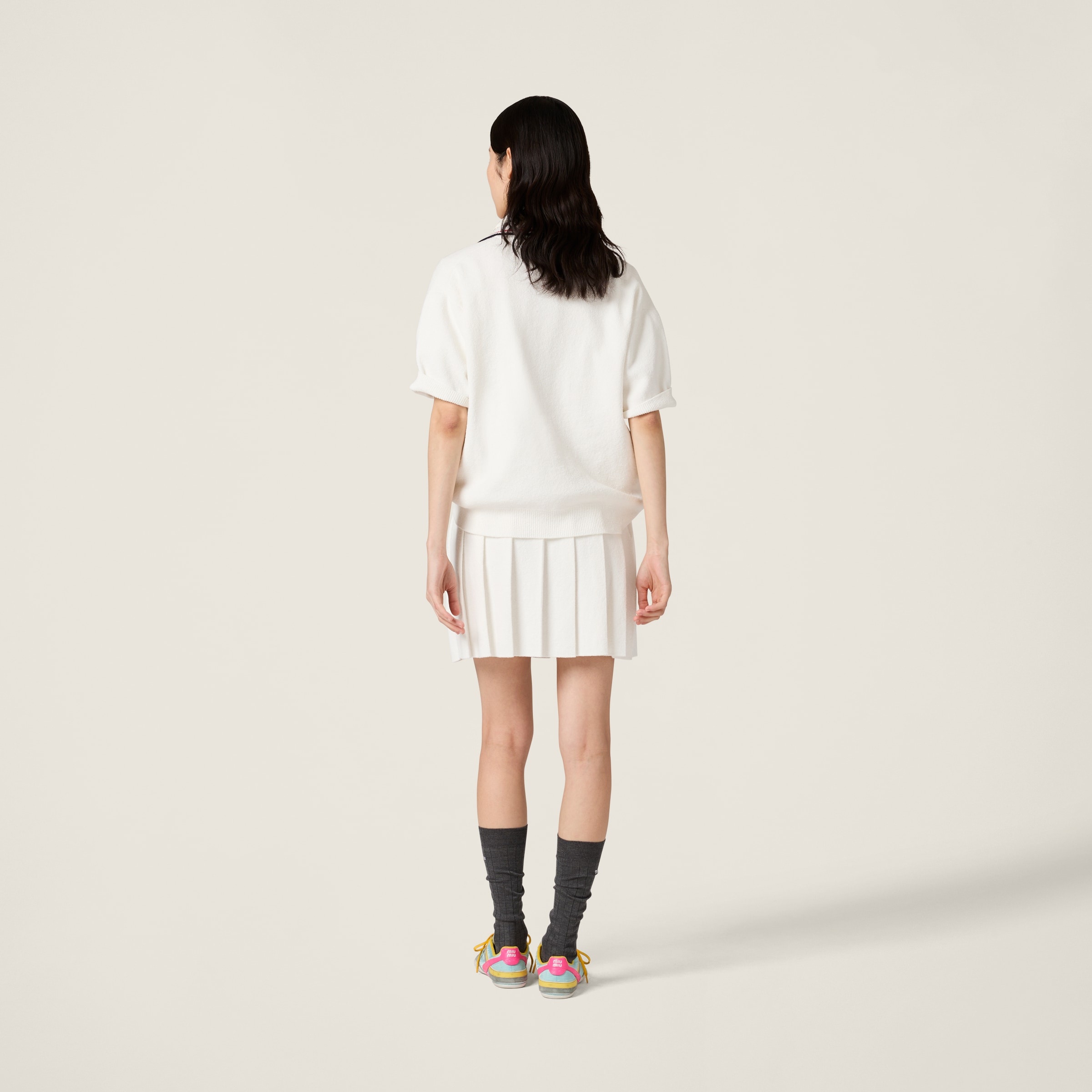 Cotton knit polo shirt - 3