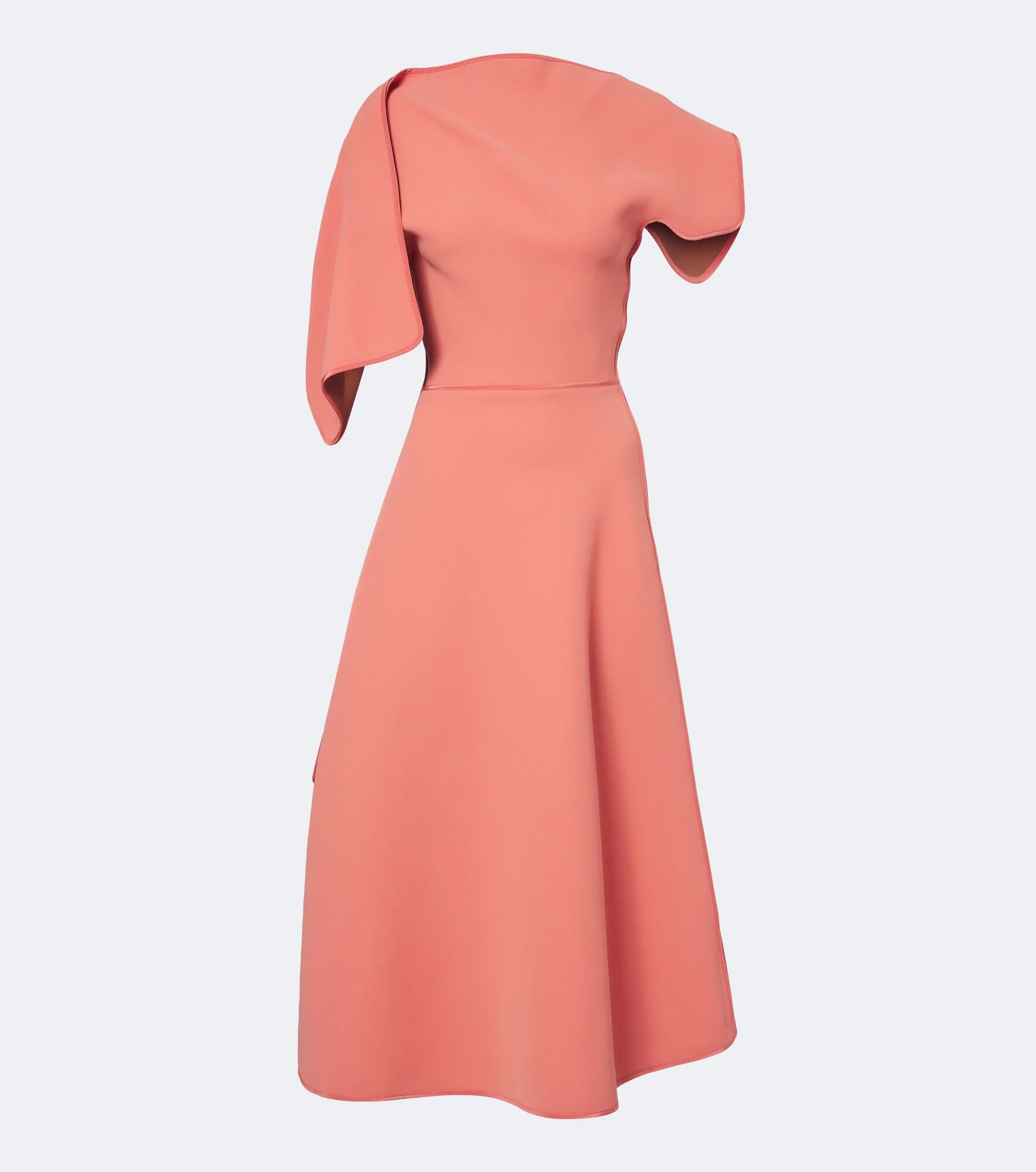 Diadem draped asymmetric midi dress - 1