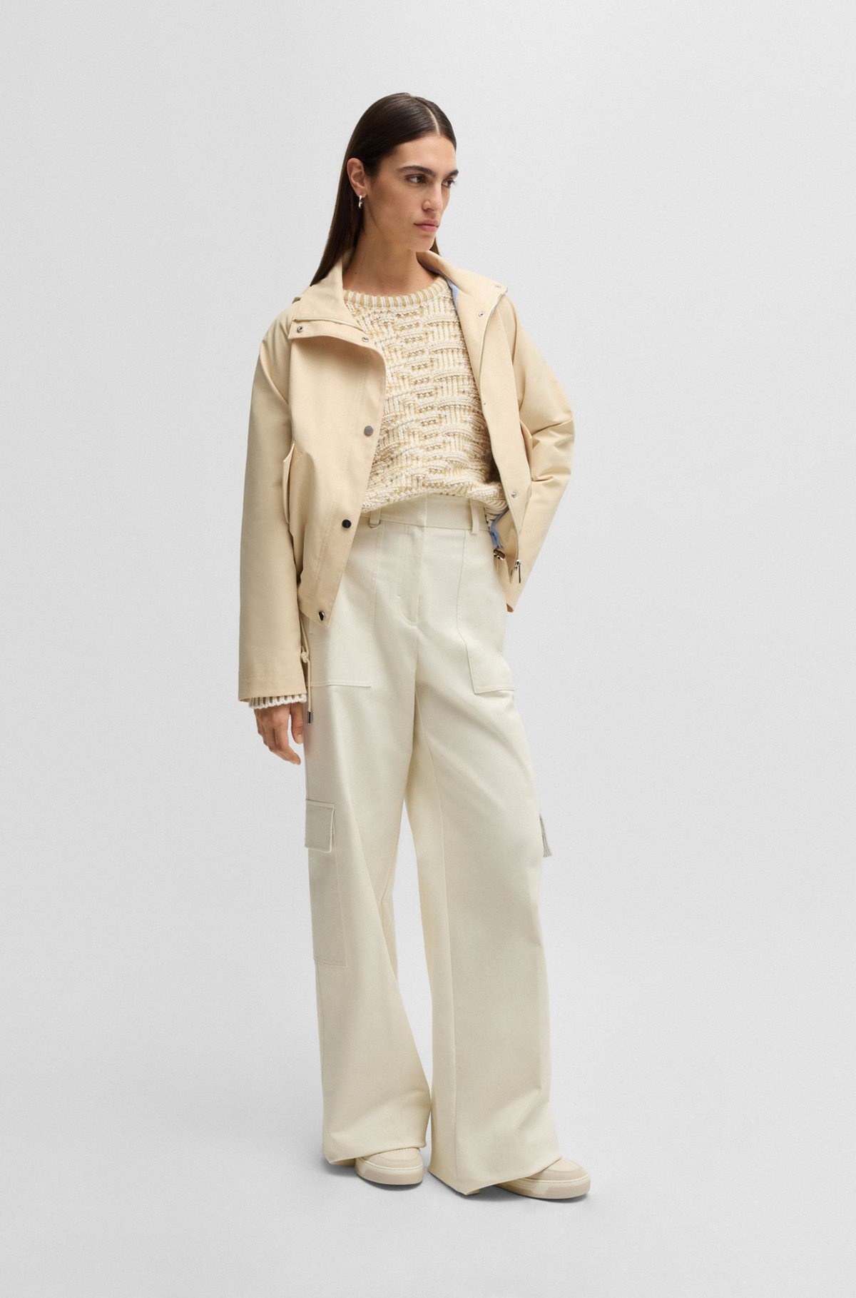 LOOSE-FIT CARGO TROUSERS IN STRETCH-COTTON TWILL - 3