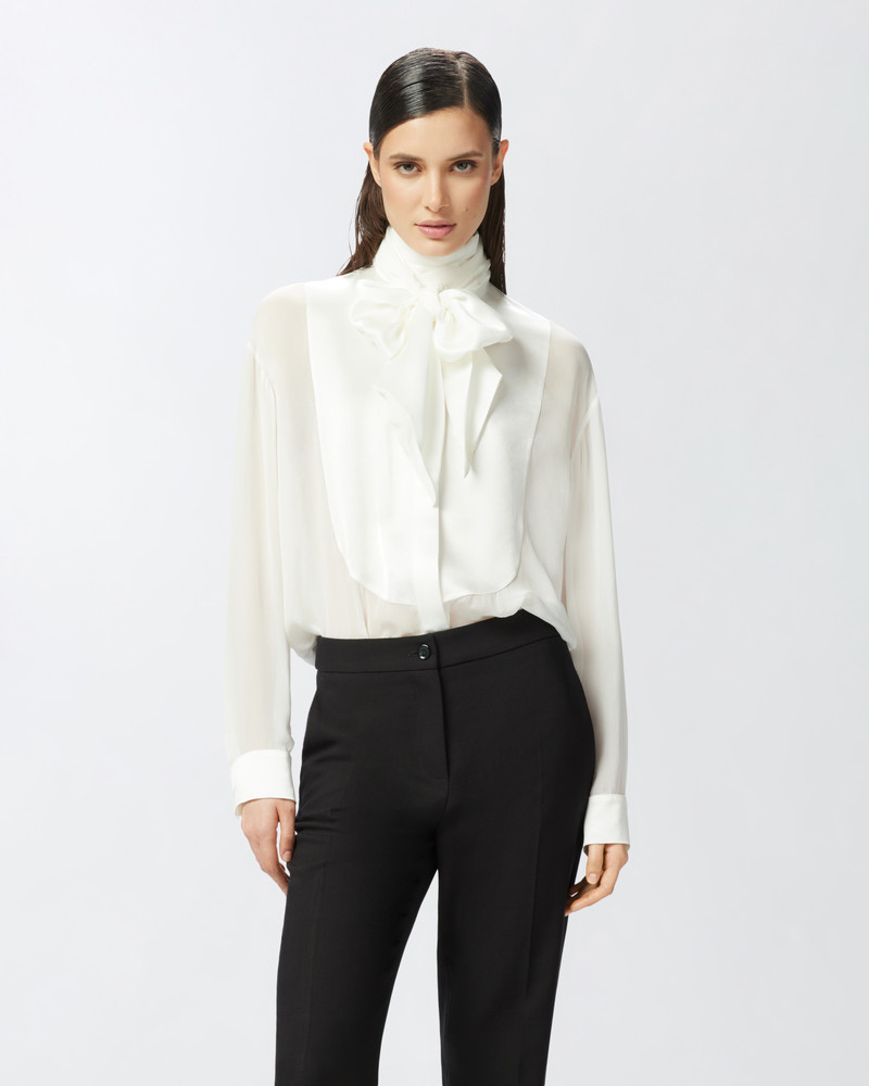PINKO ELEGANT SHEER SHIRT WITH SATIN INSERT outlook