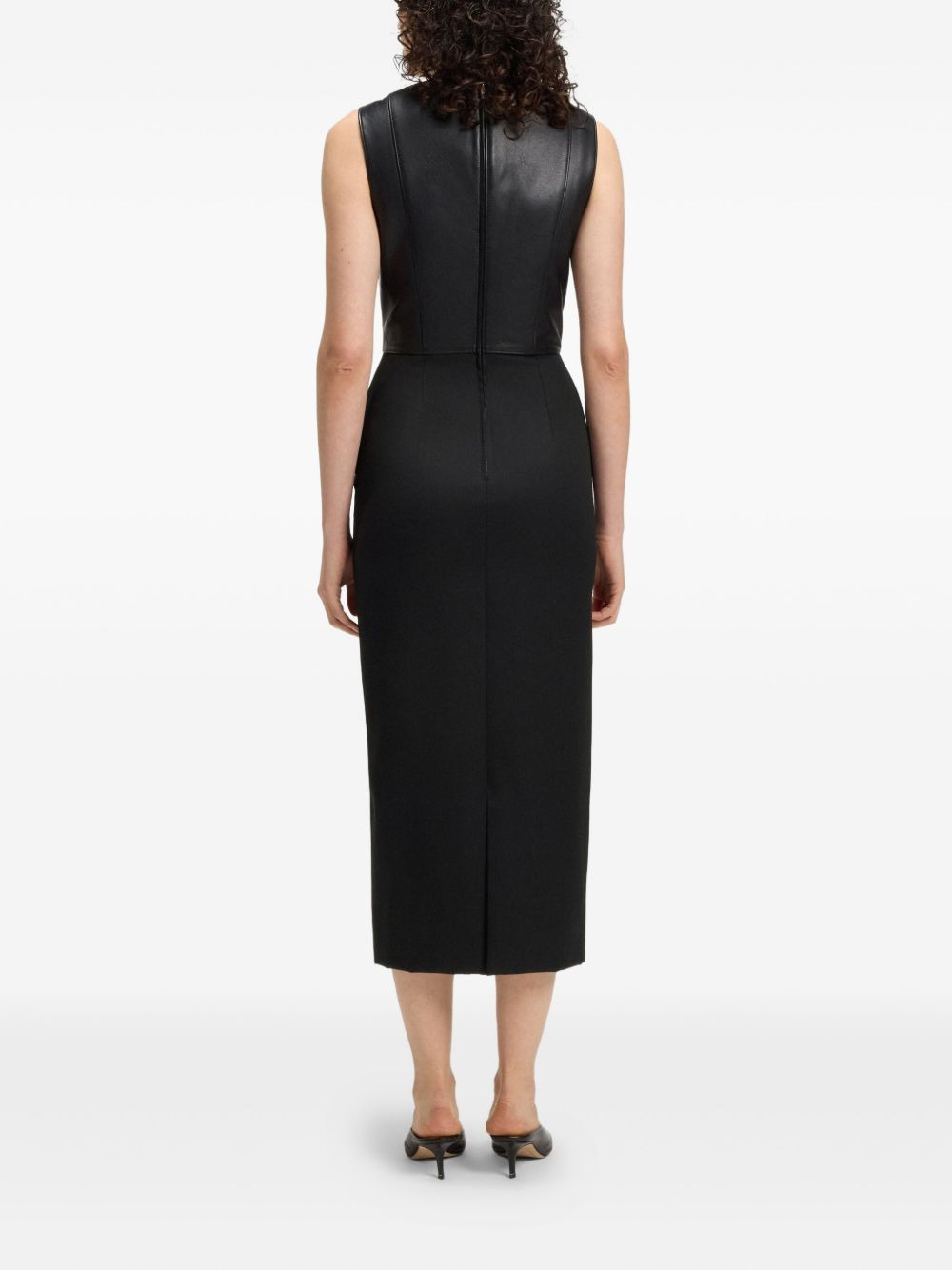 panelled midi dress - 4