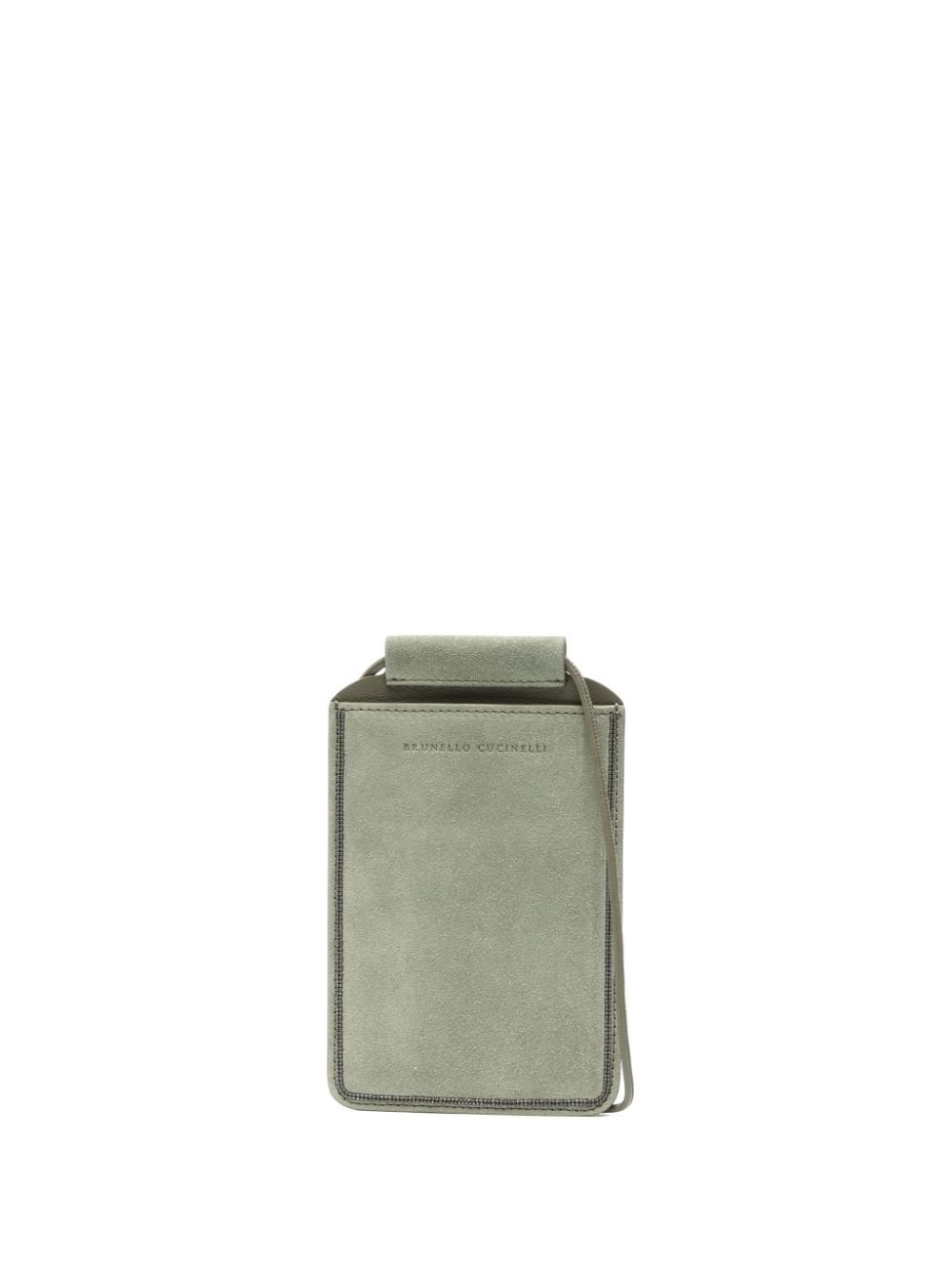 logo-debossed leather case - 1