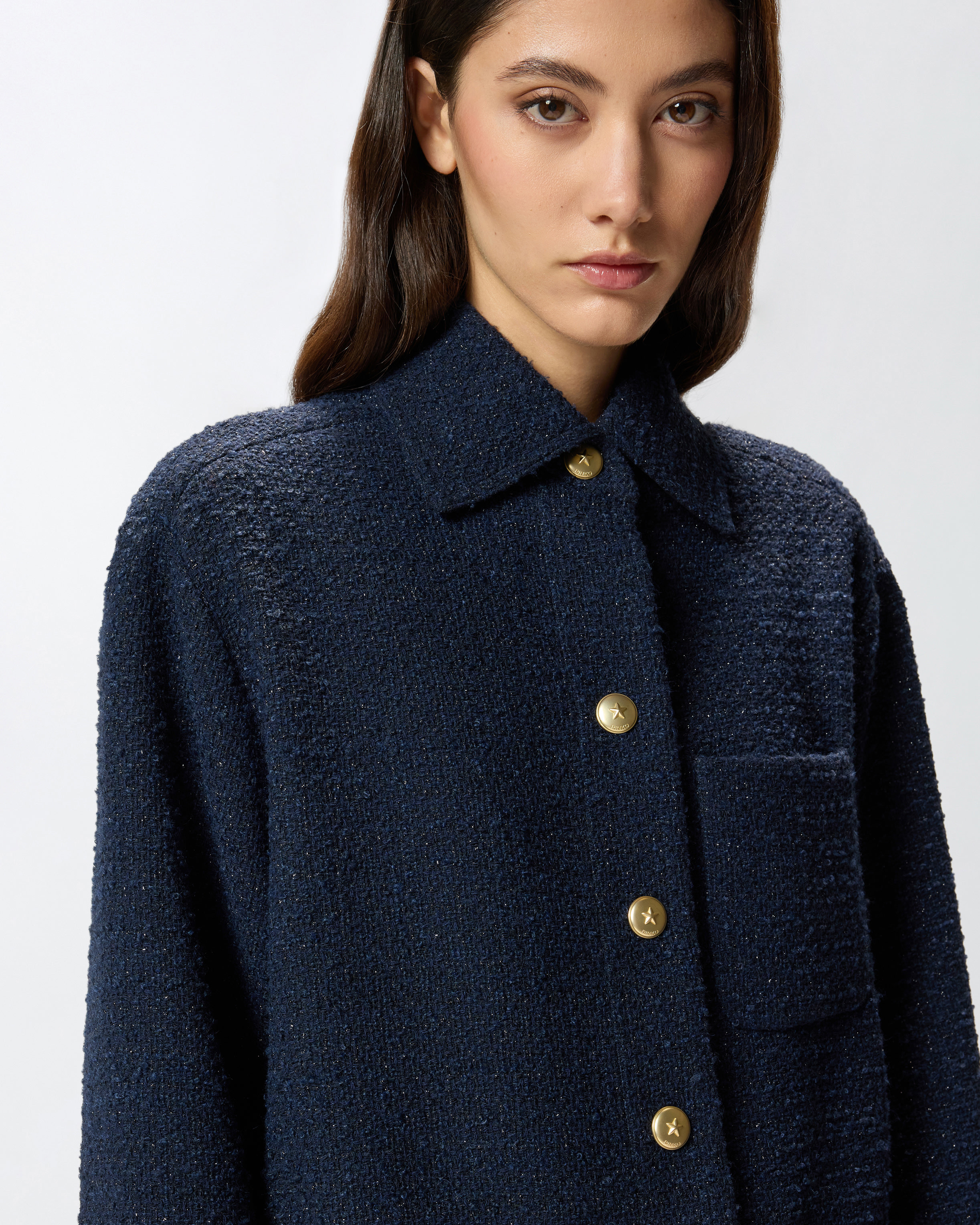 OVERSIZED PATTERNED TWEED JACKET - 5