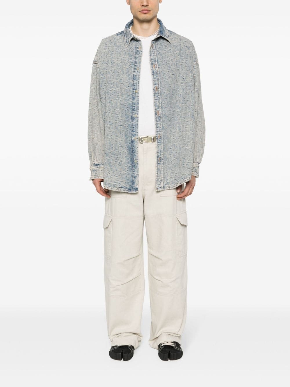 wide-leg cargo trousers - 2