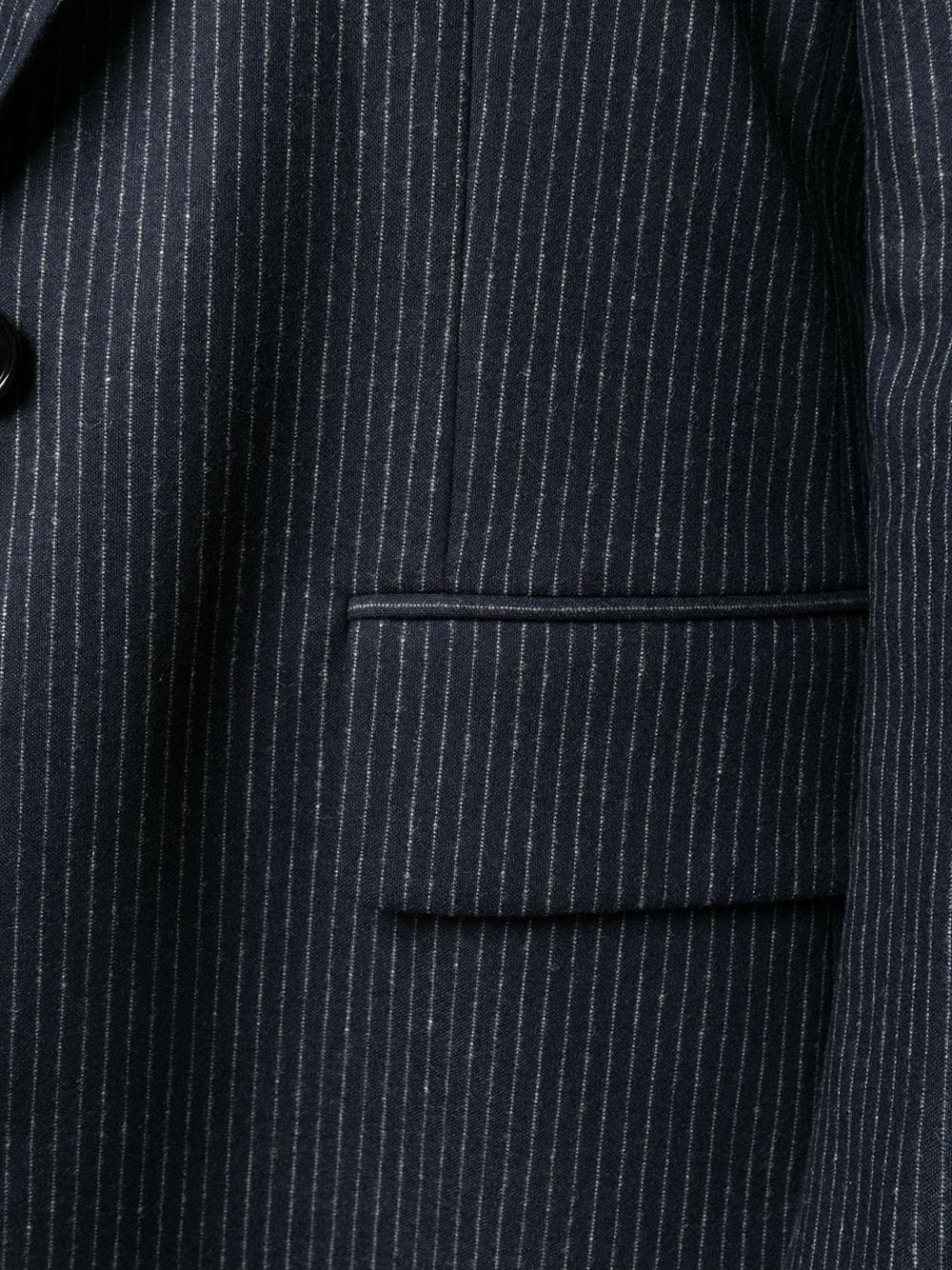 layered-slip pinstripe blazer - 5