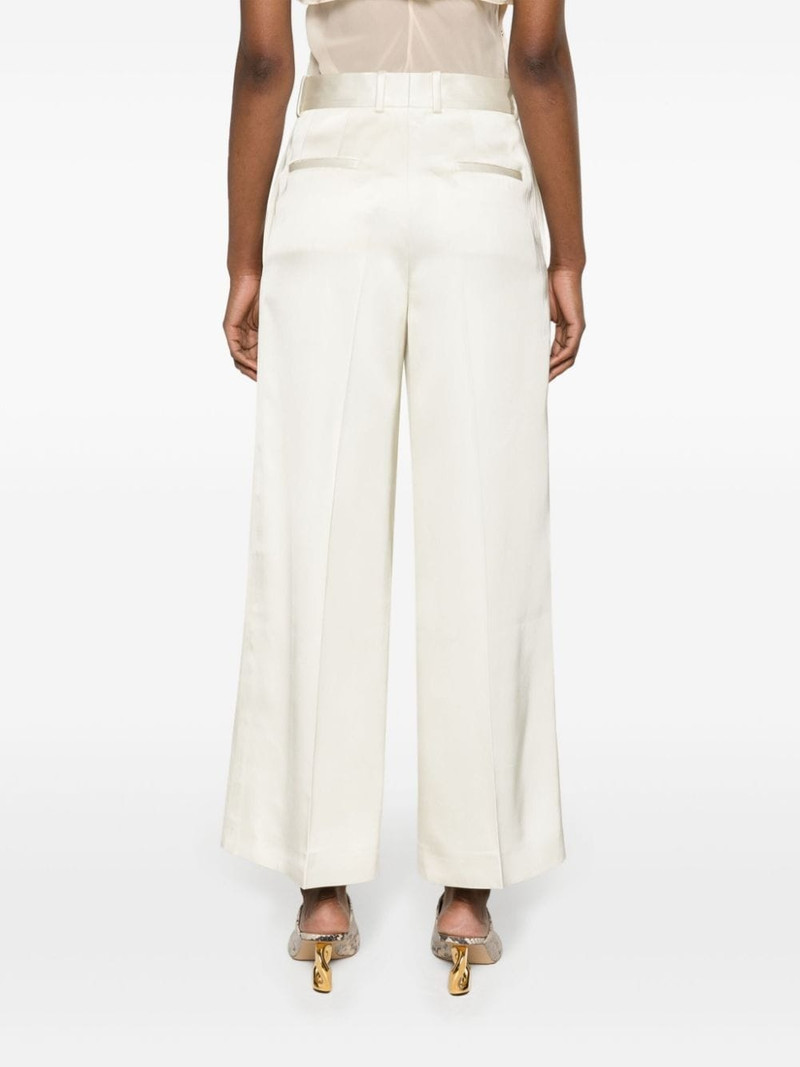 high-rise twill palazzo trousers 4