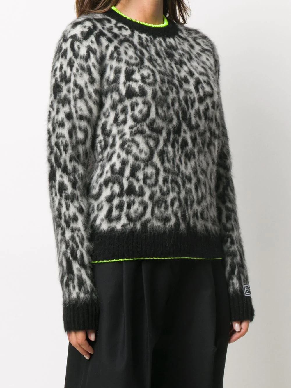 leopard mohair knit jumper - 3