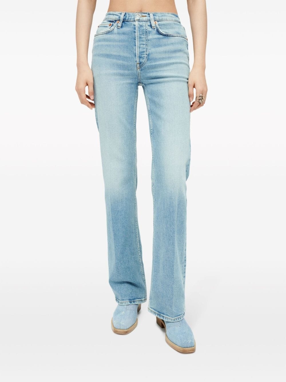 logo-patch straight-leg jeans - 2