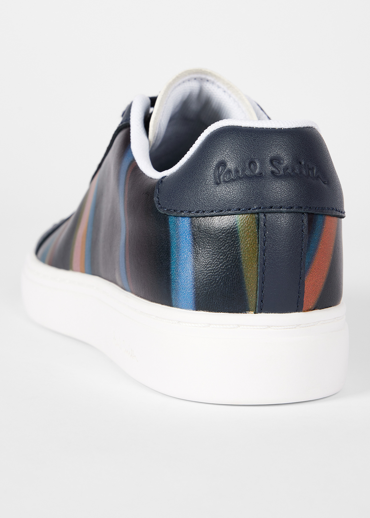 Women's Navy 'Winter Swirl' Leather 'Lapin' Trainers - 3