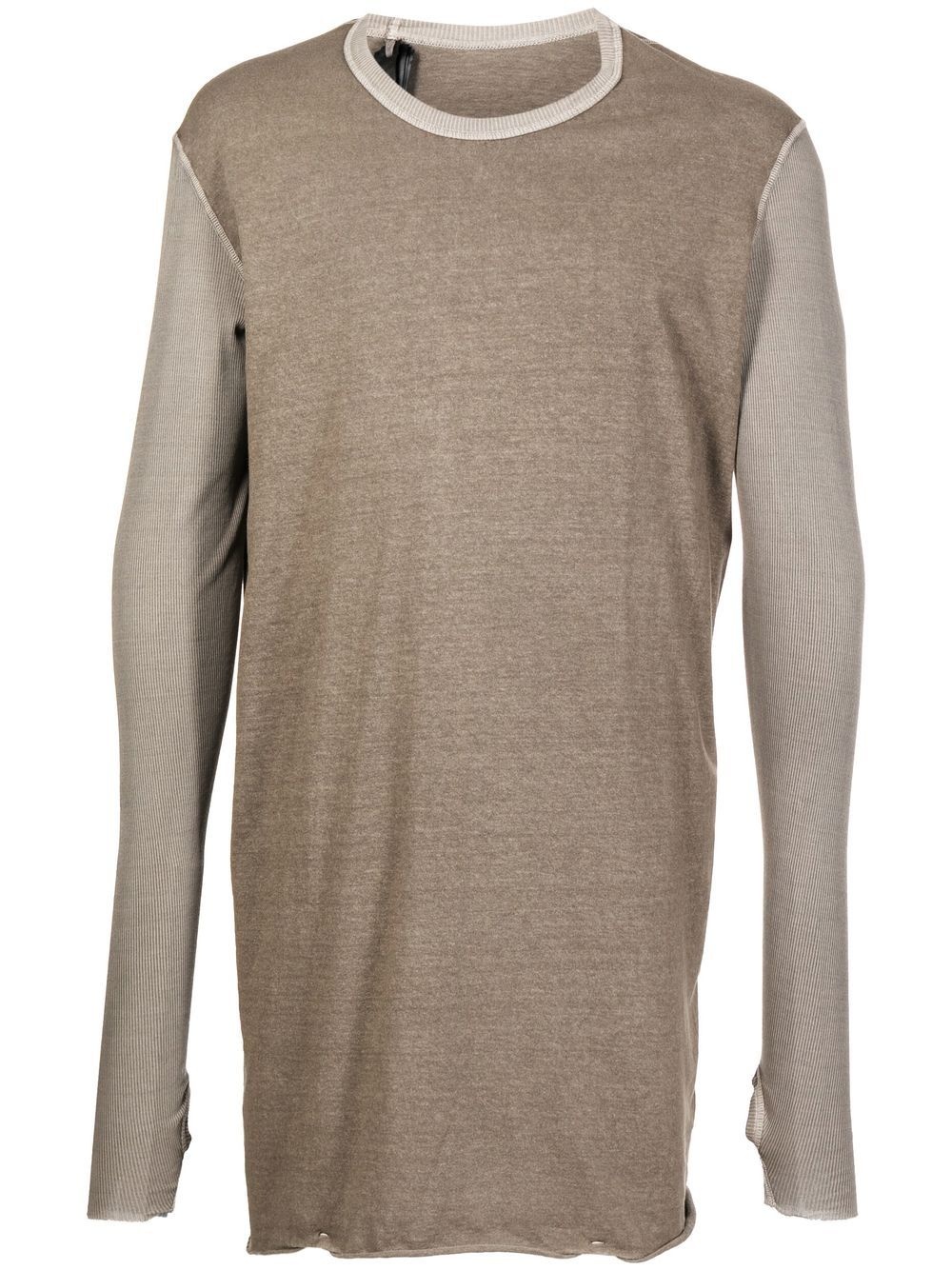 two-tone long-sleeve T-shirt - 1