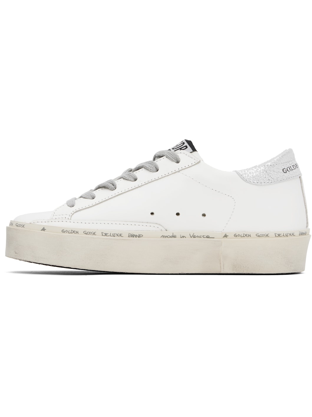 White & Silver Hi Star Classic Sneakers - 3