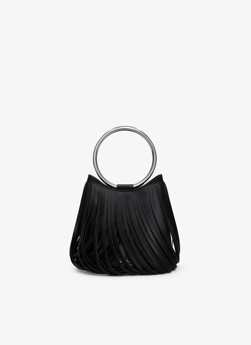 RING MINI BUCKET BAG IN FRINGED CALFSKIN 1