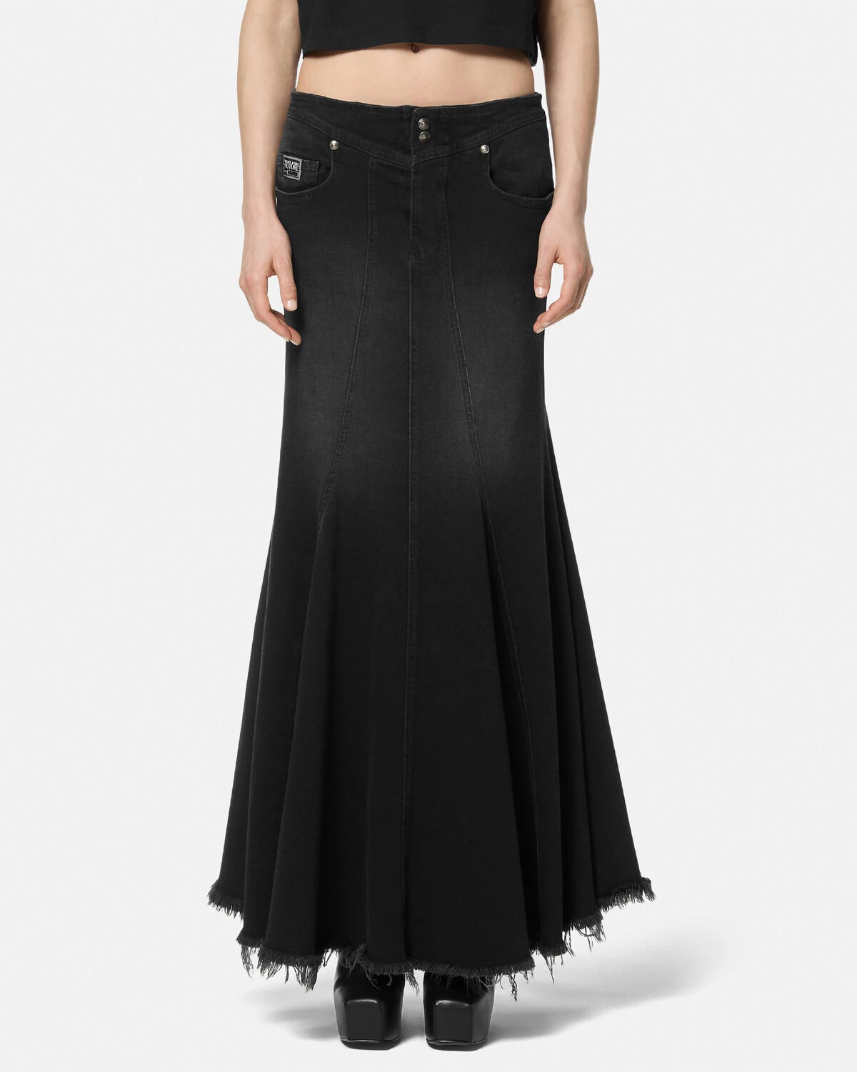 Mermaid Denim Midi Skirt - 4