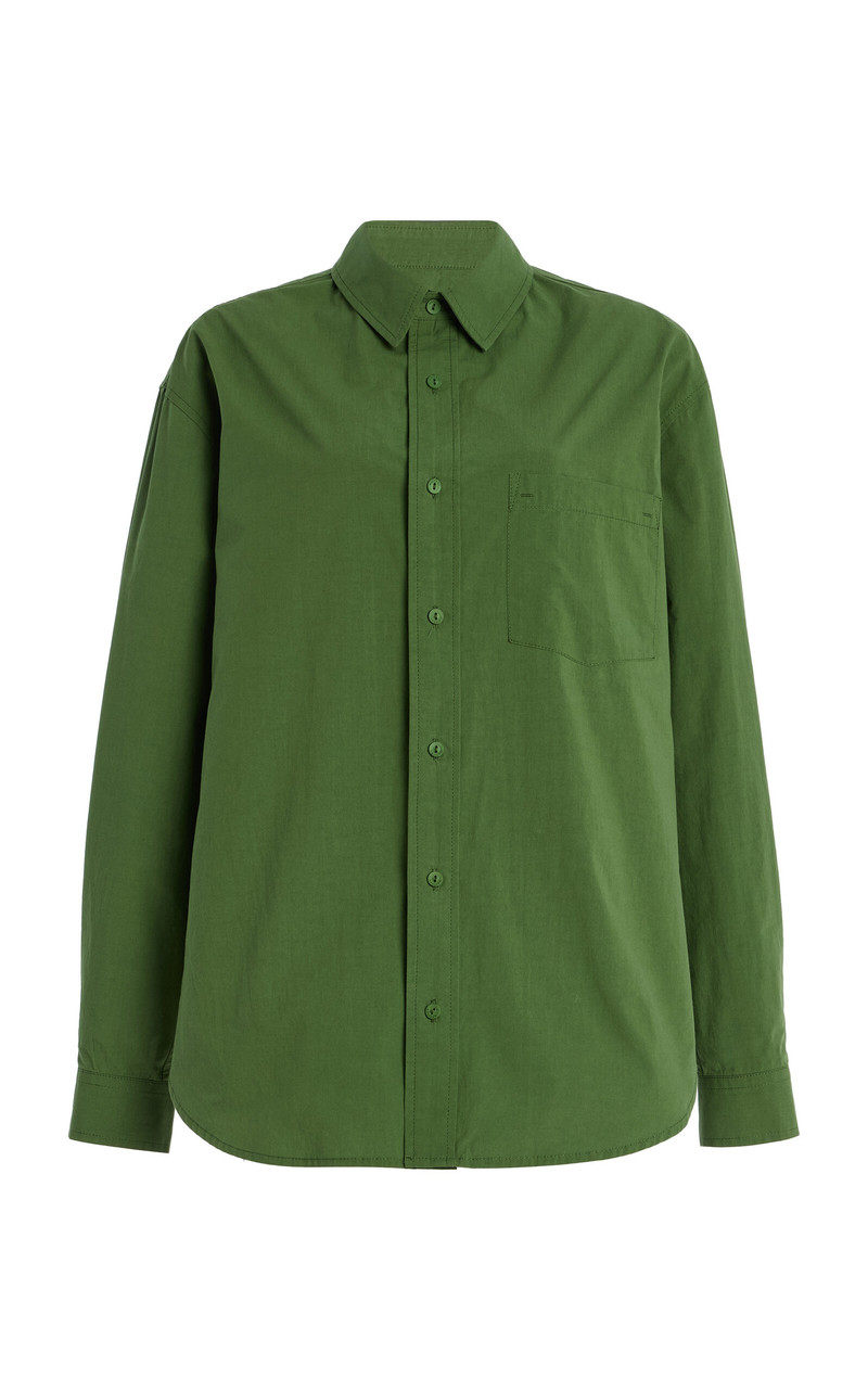 Relaxed Organic Cotton Shirt green 1