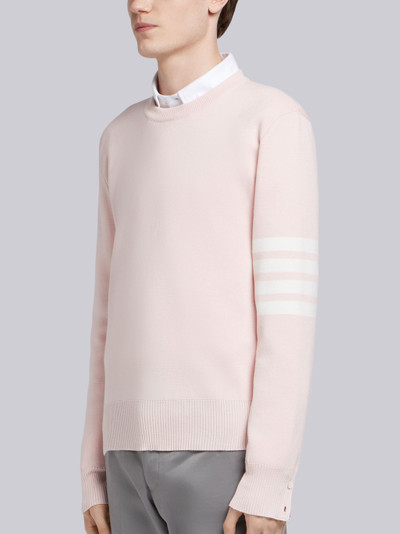 Thom Browne Light Pink Milano Stitch 4-Bar Pullover outlook