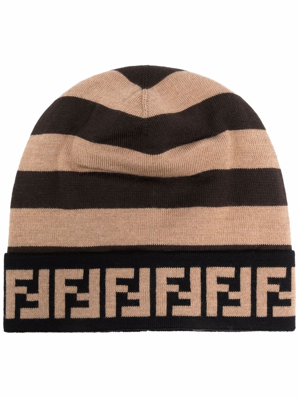 patterned intarsia-knit hat - 1