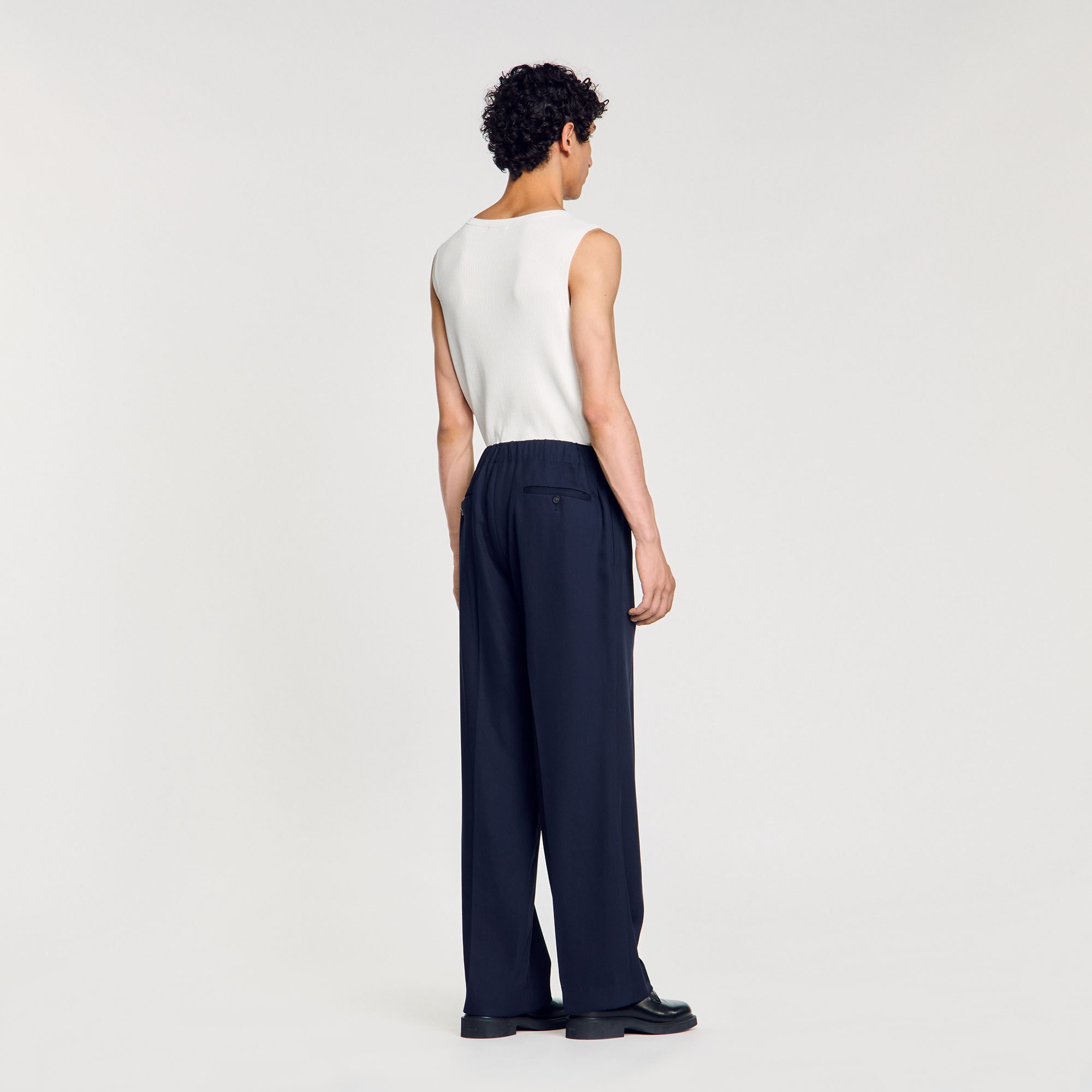 ELASTICATED WIDE-LEG TROUSERS - 5