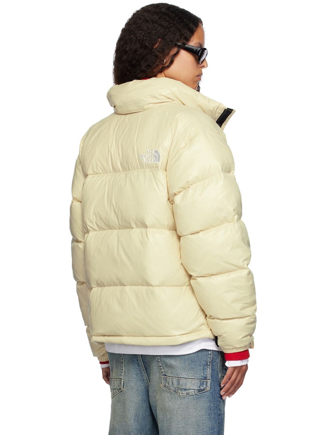 SSENSE Exclusive Beige 1996 Retro Shine Nuptse Down Jacket - 3
