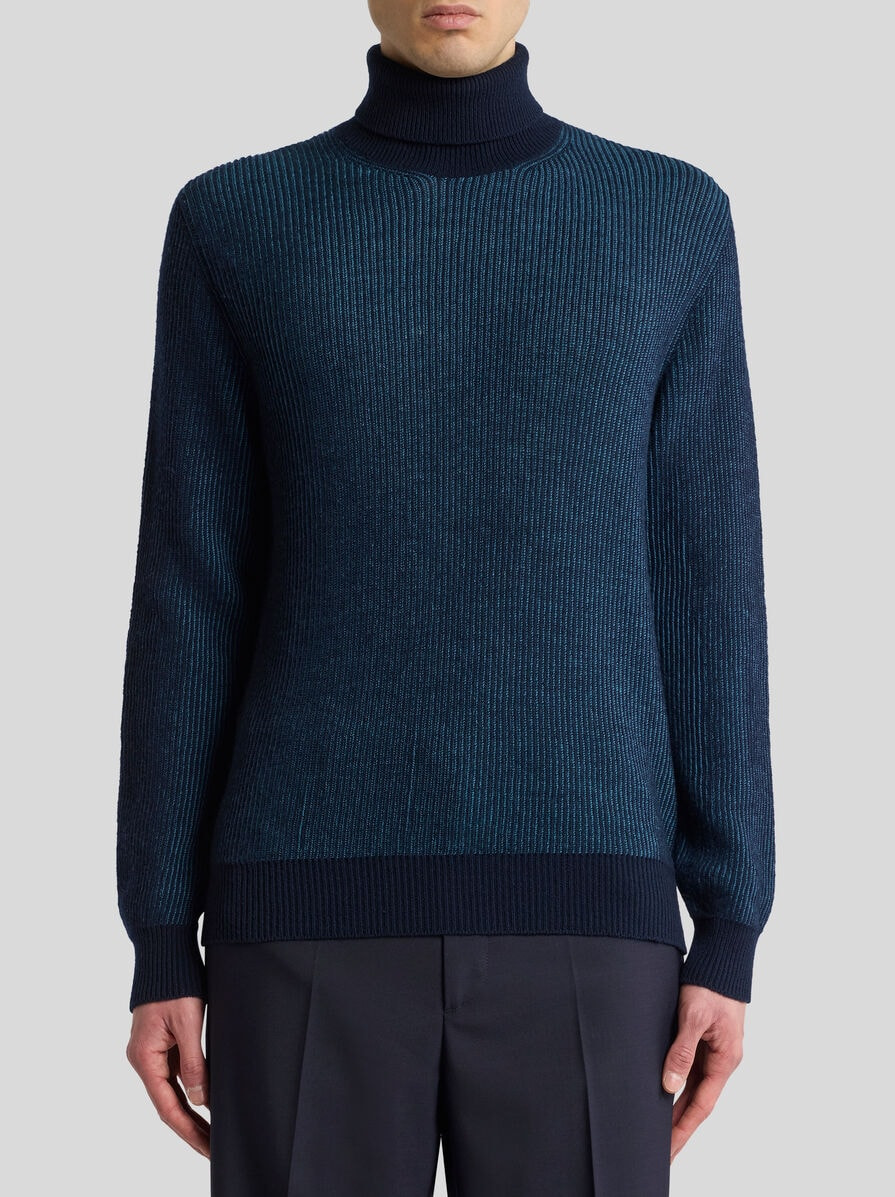 RIBBED WOOL TURTLENECK SWEATER - 2