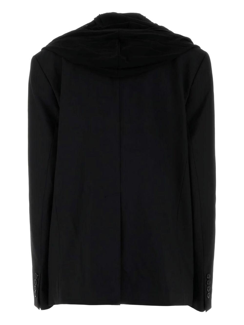 draped hooded blazer - 3