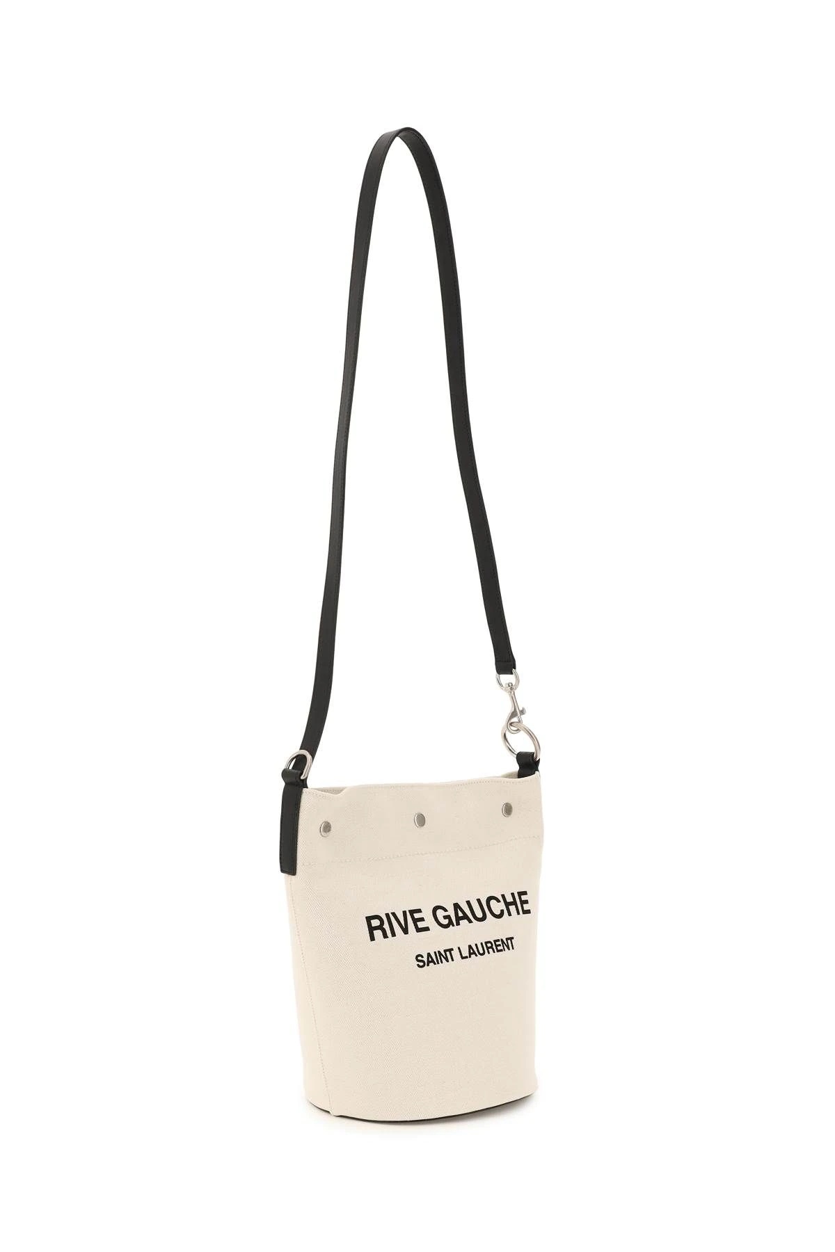 RIVE GAUCHE LINEN BUCKET BAG - 3