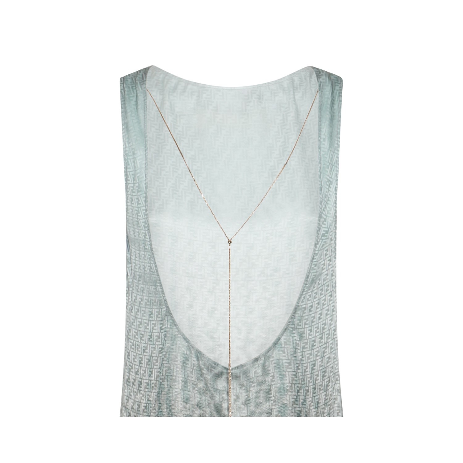 ワンピース FENDI PALE BLUE SILK DRESS FENDI PALE BLUE SILK DRESS | palazzobelli | REVERSIBLE