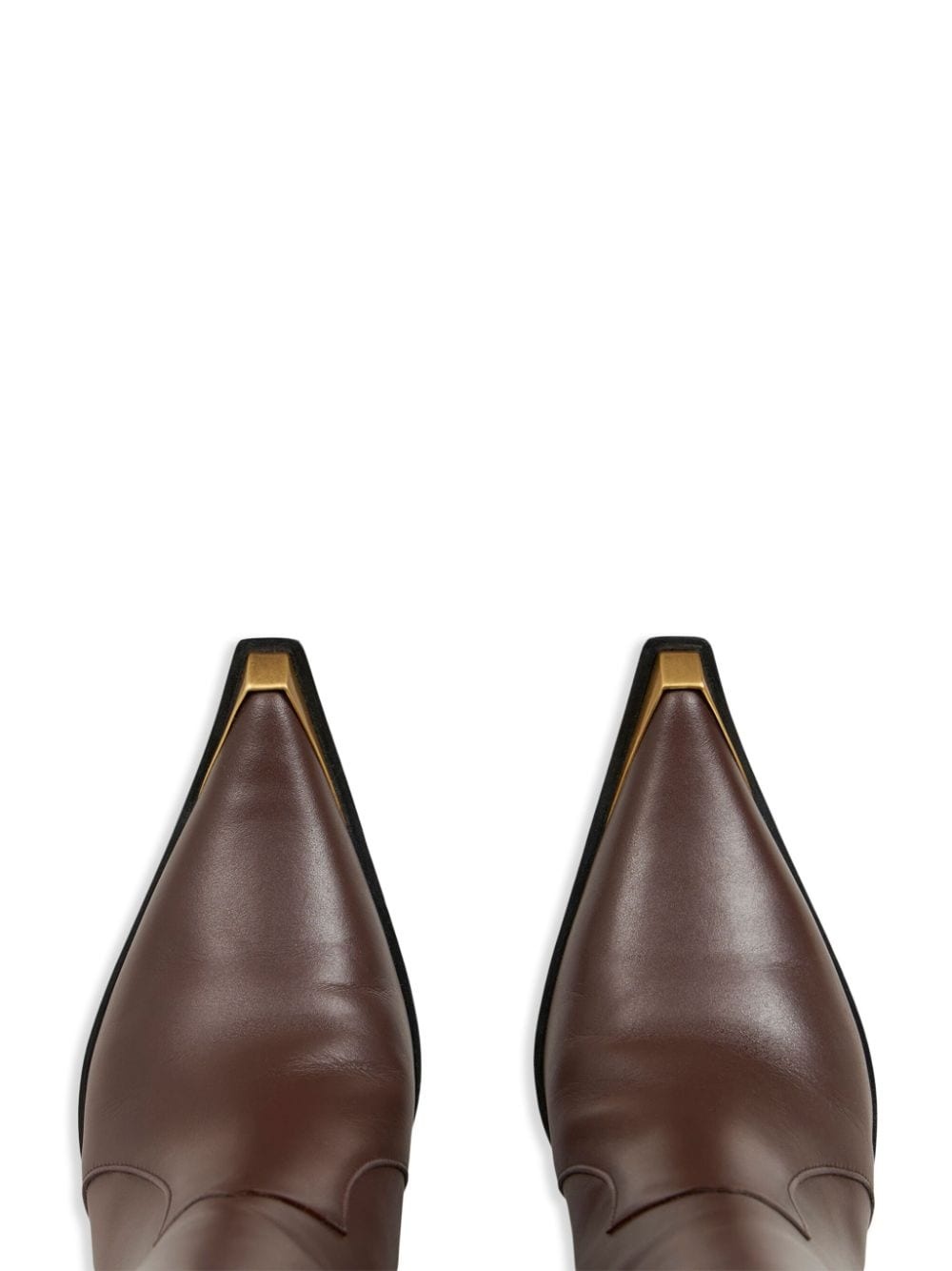 pointed-toe leather boots - 4
