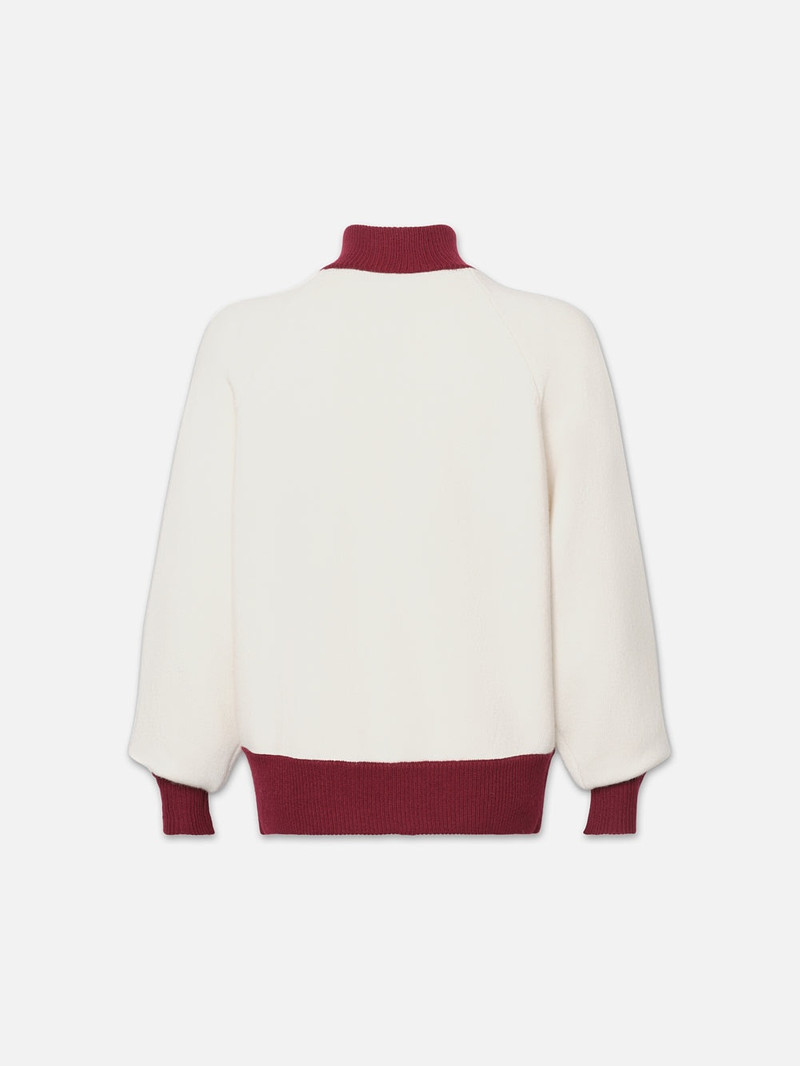 FRAME Knit Anorak in Cream Multi outlook