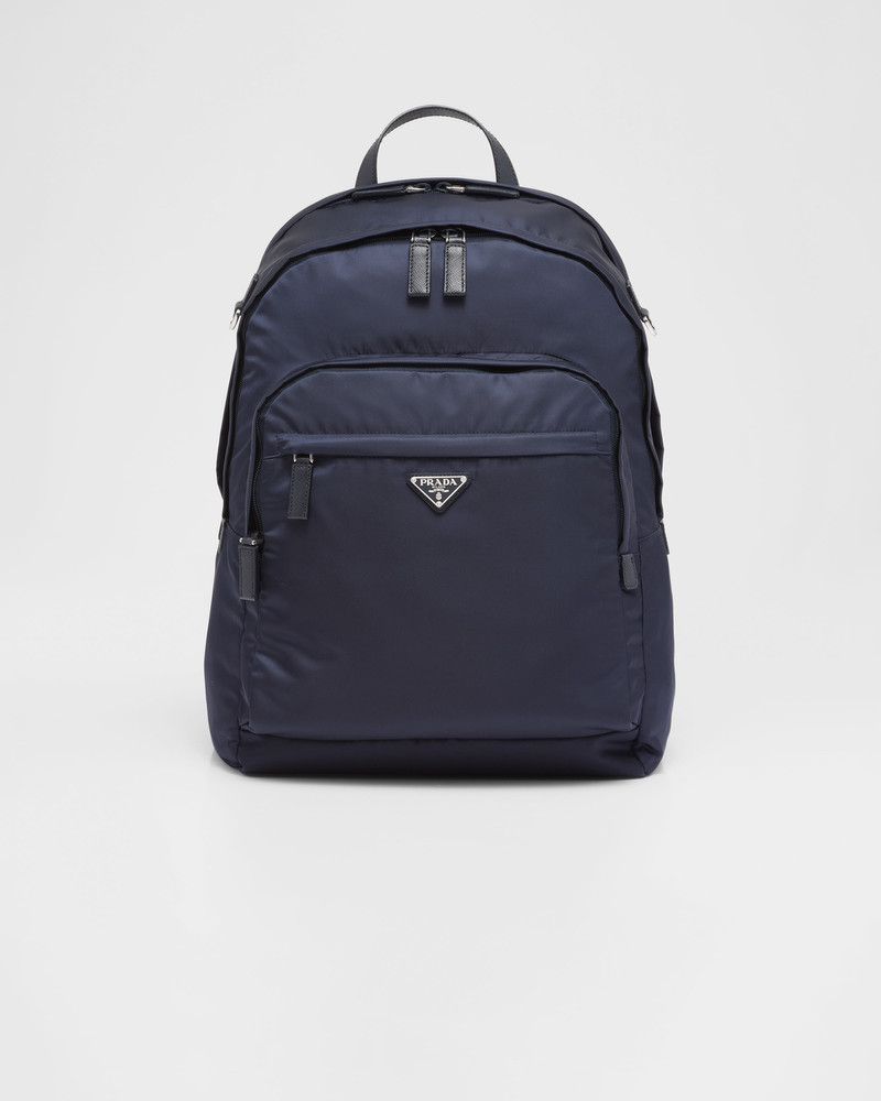 Re-Nylon and Saffiano leather backpack 1