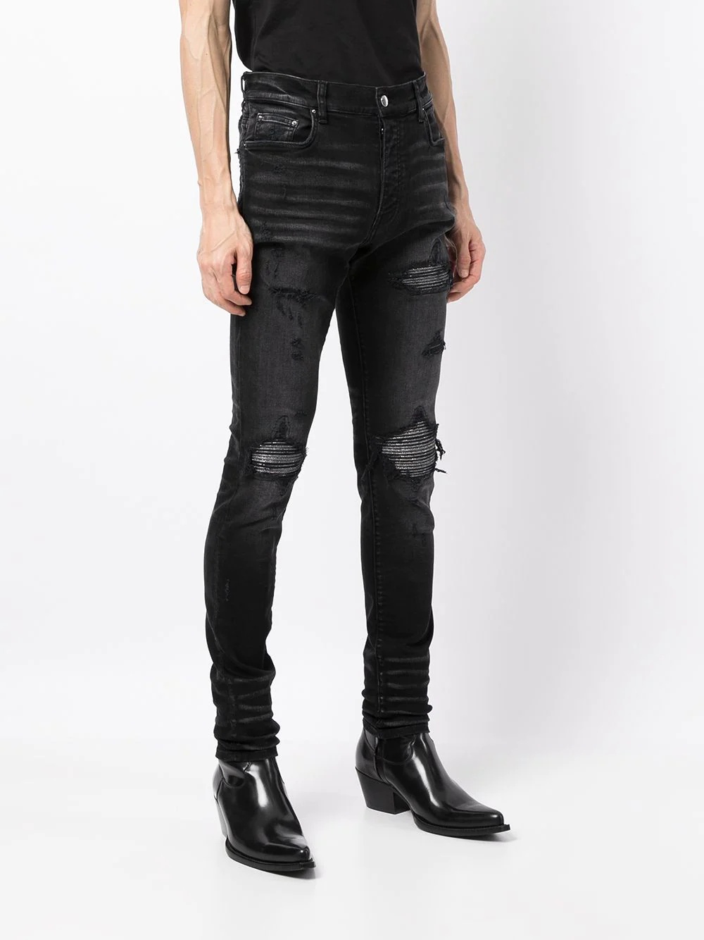 ripped-finish skinny jeans - 3