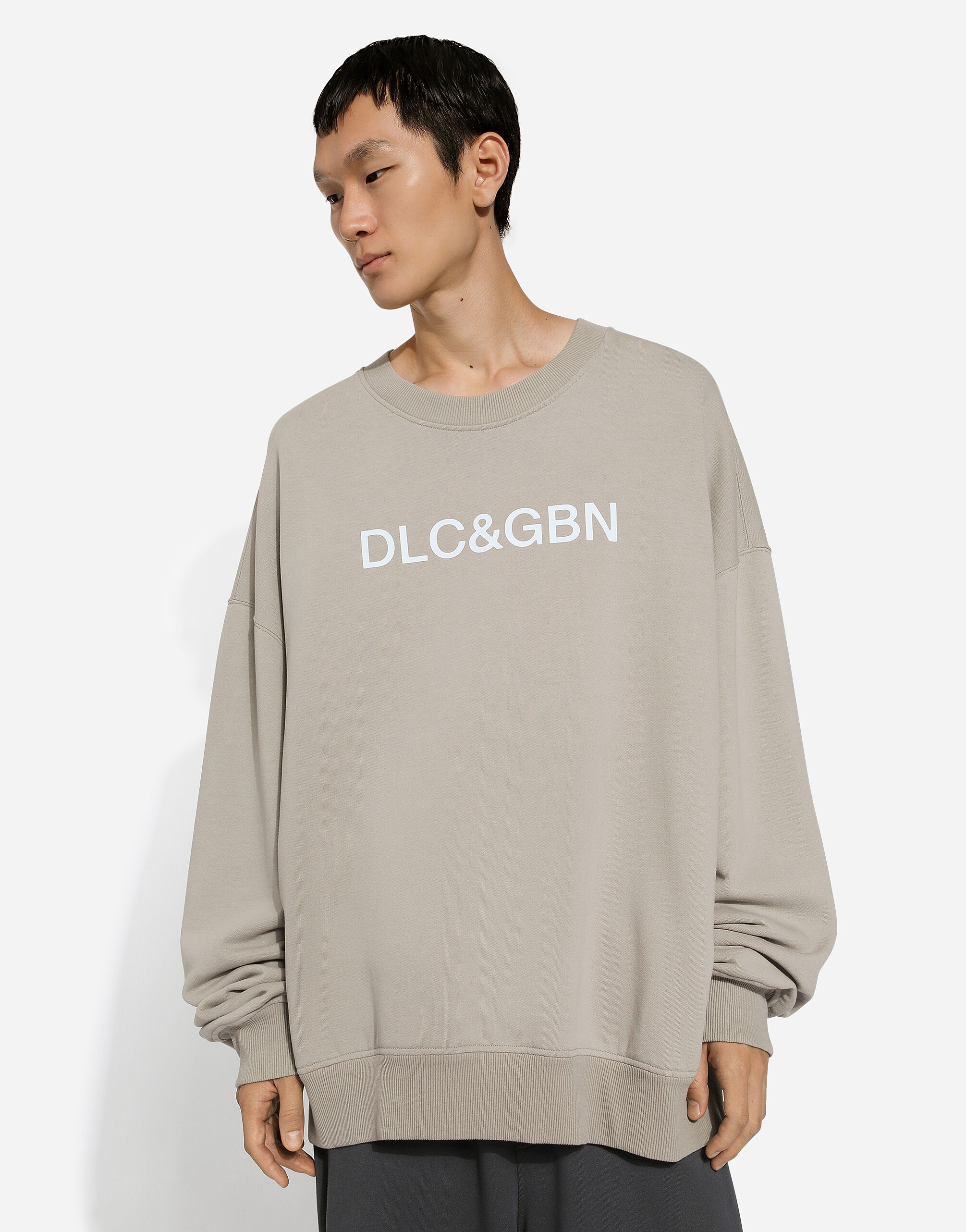 Round-neck sweatshirt with Dolce&Gabbana logo print - 4