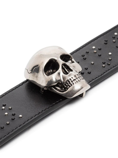 Alexander McQueen Skull buckled belt outlook