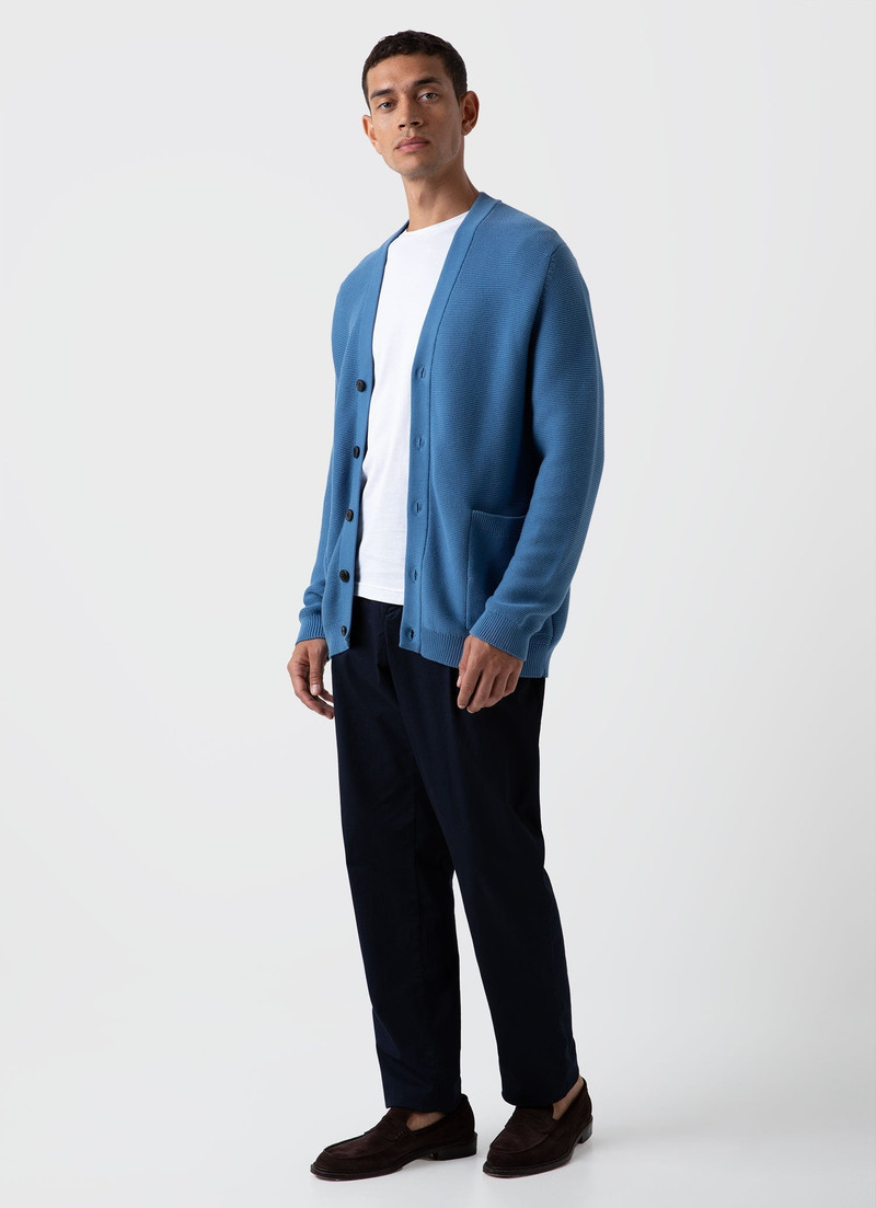Sunspel Cotton Texture Cardigan outlook