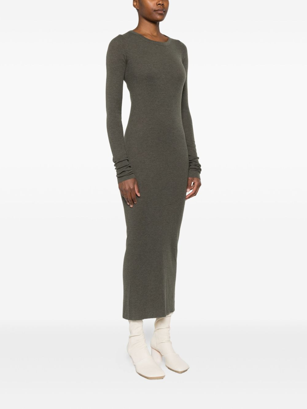 long-sleeve midi dress - 3
