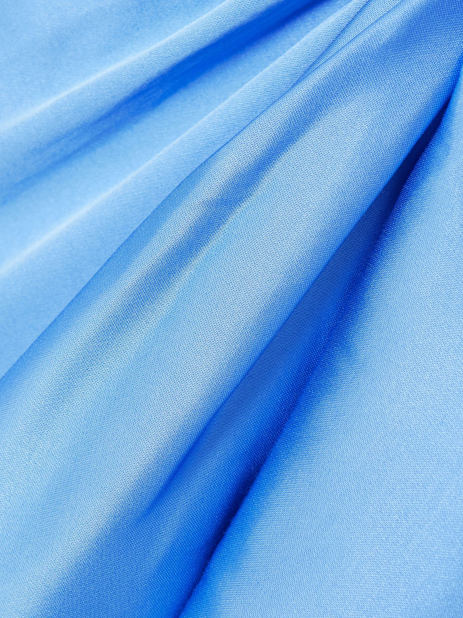 Draped satin halterneck top Blue - 4