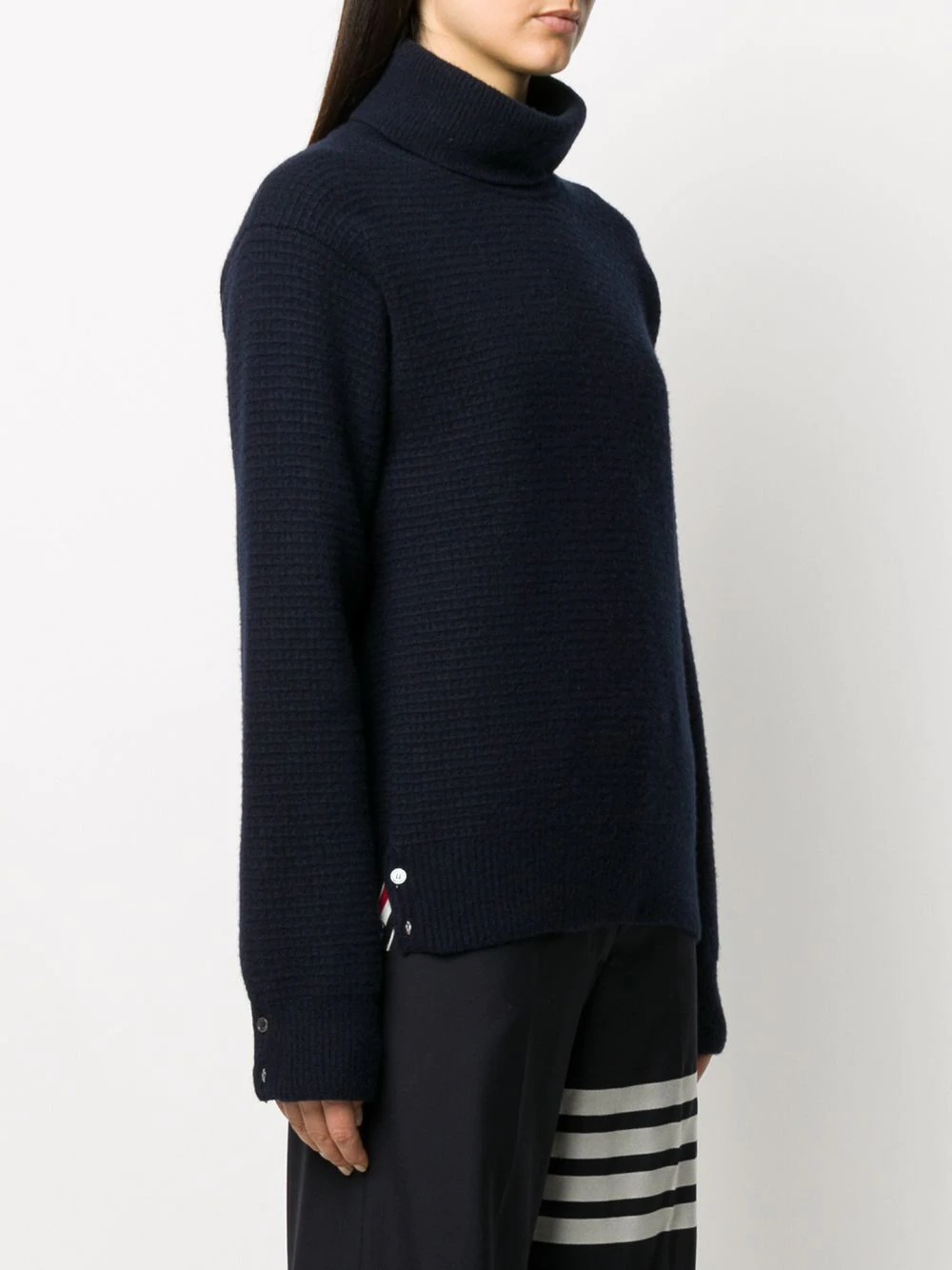 tonal 4-Bar roll neck jumper - 3