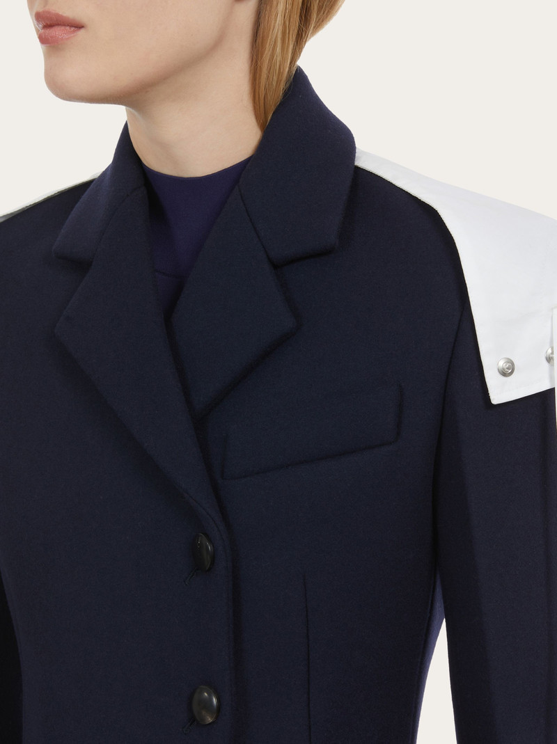Wool coat with detachable hood 4