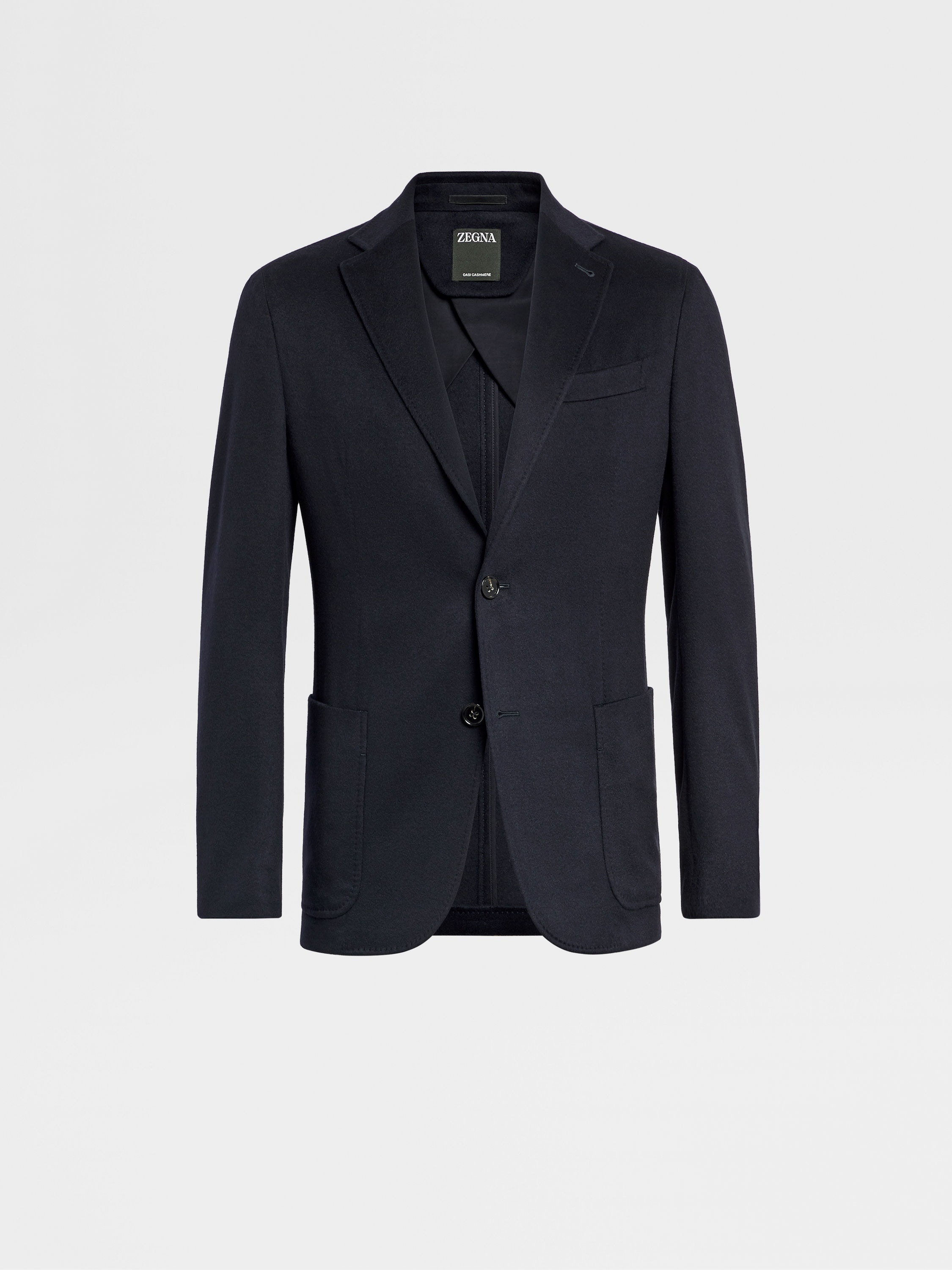 NAVY BLUE OASI CASHMERE SHIRT JACKET - 1