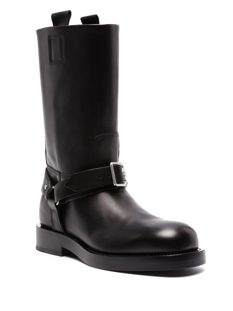 Burberry buckled leather boots outlook