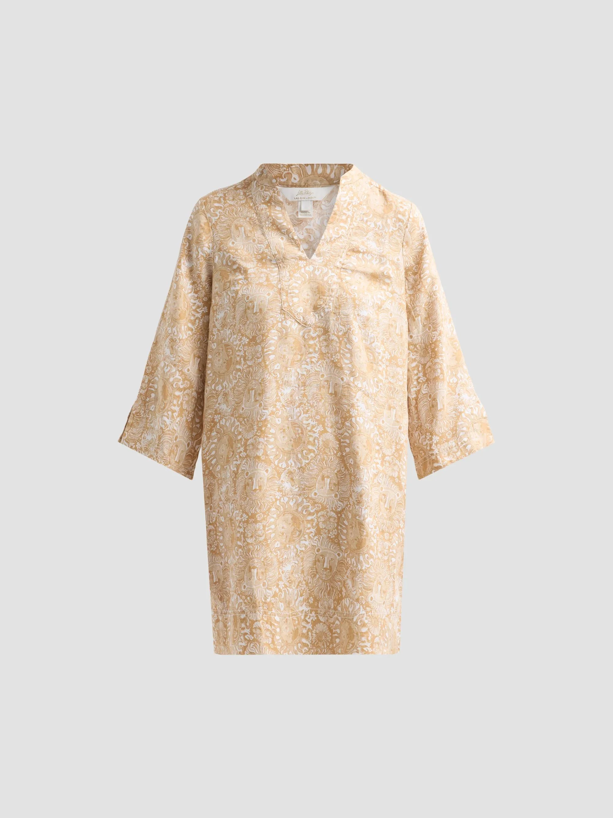 Women's Annadetta Linen Tunic Dress - Iced Latte - 1